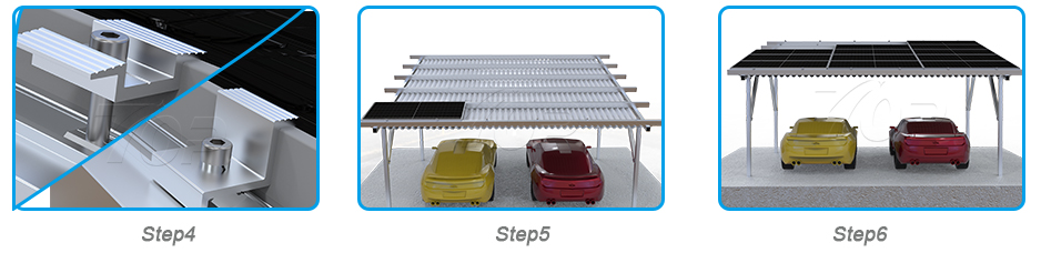 montagem de garagem solar