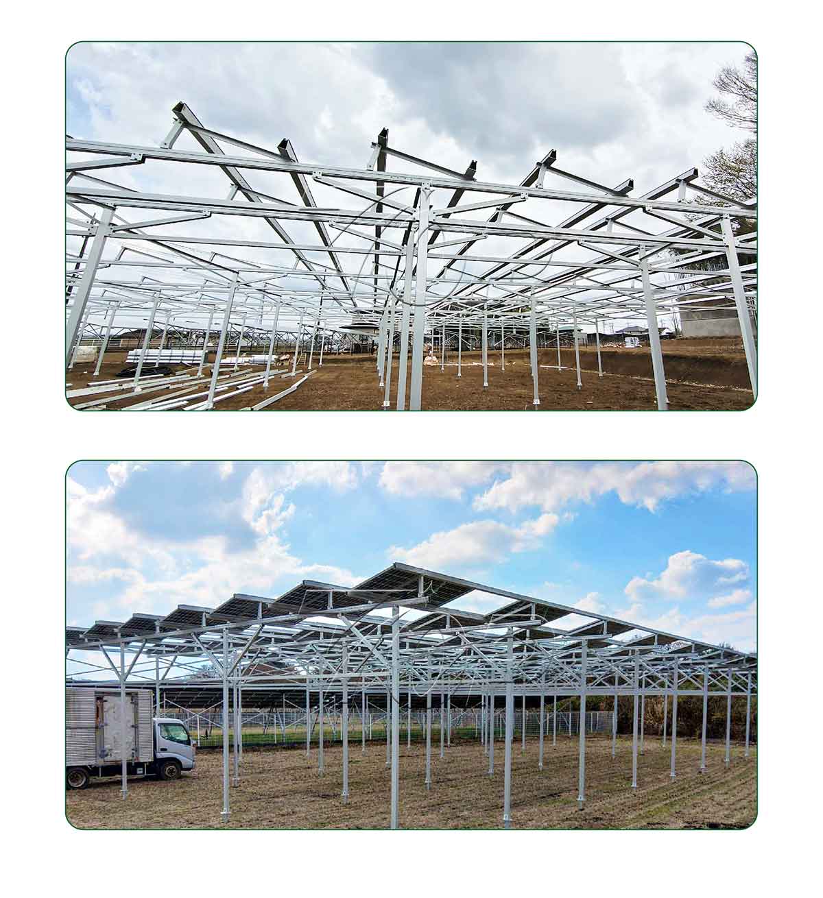 Solar farm mounting systems