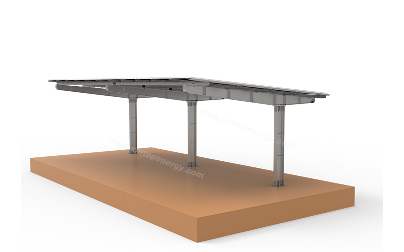 Carbon steel solar carport for urban areas