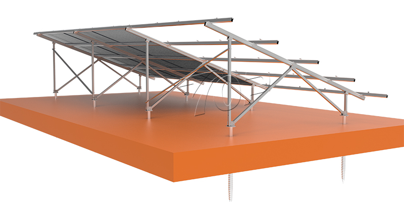 photovoltaic ground mounting frames