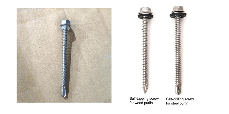 stainless steel solar self-tapping screws for roof mounting