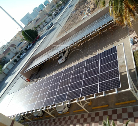 Estrutura de estacionamento solar de 60kw na Arábia Saudita