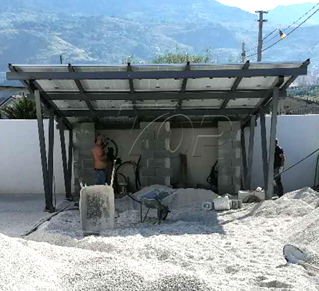 Garagem solar à prova d'água de 8,25 KW na Itália