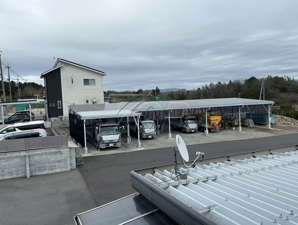 Carport solar à prova de água BIPV